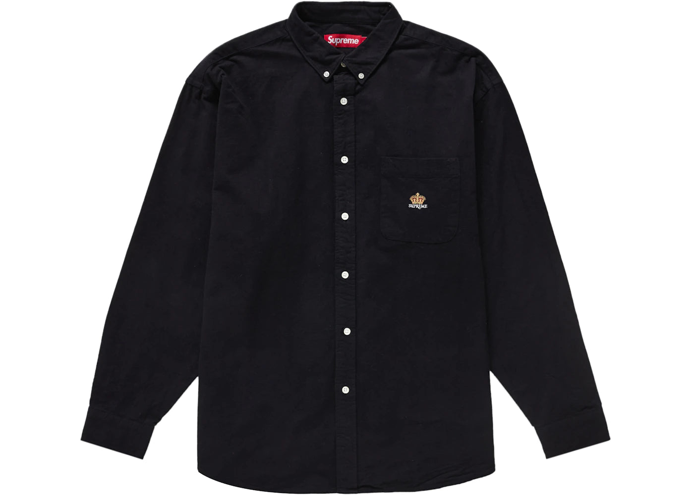 Supreme Loose Fit Flannel Oxford Shirt Black