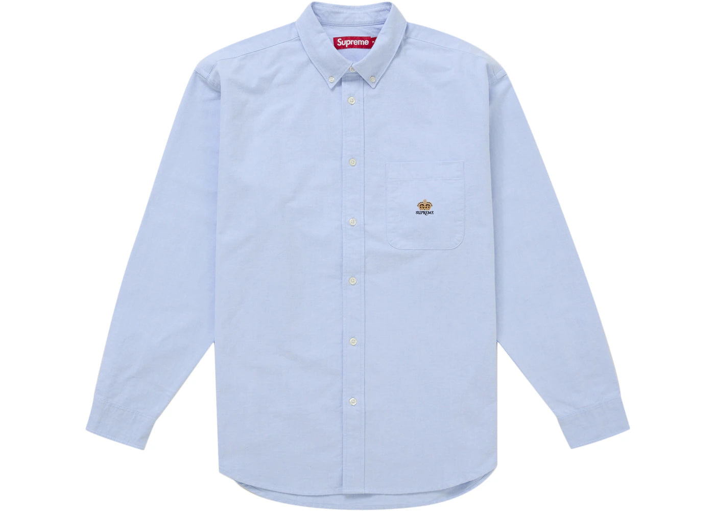 Supreme Loose Fit Flannel Oxford Shirt (FW25) Light Blue