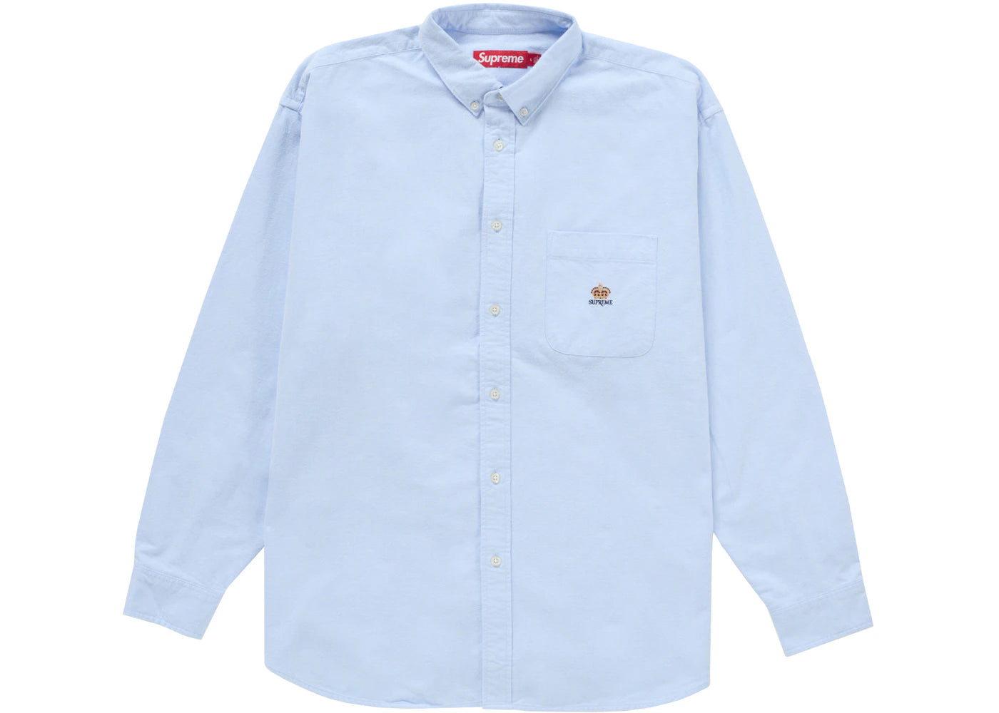 Supreme Loose Fit Flannel Oxford Shirt Light Blue