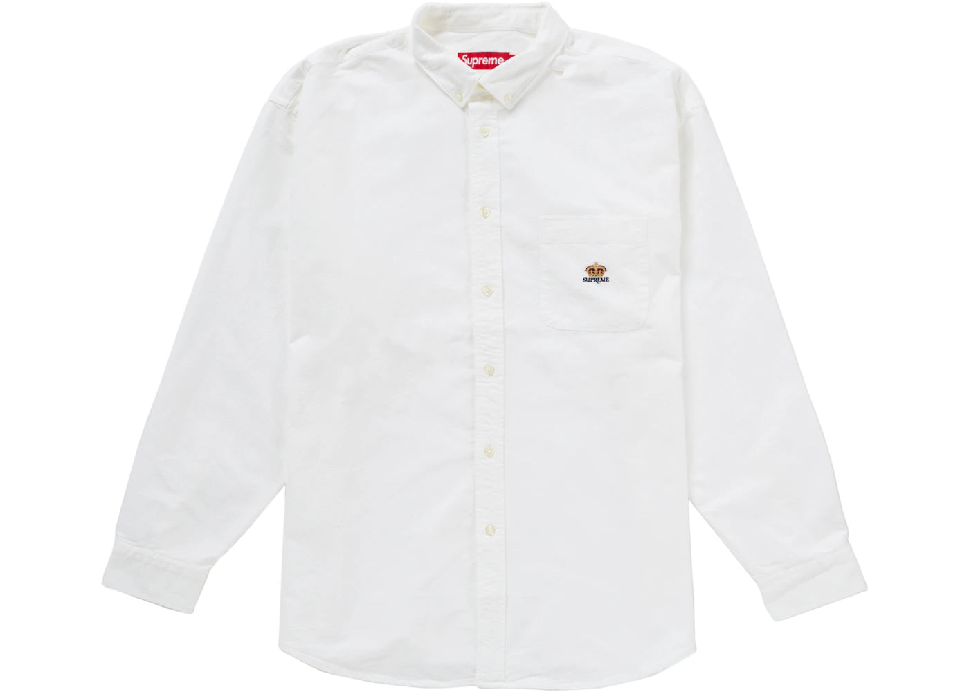 Supreme Loose Fit Flannel Oxford Shirt White