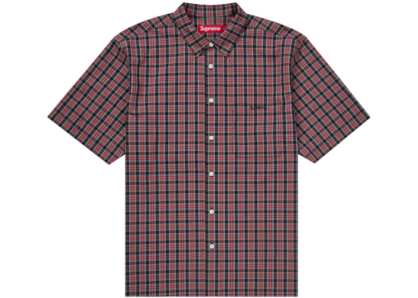 Supreme Loose Fit Mini Plaid S/S Shirt Black