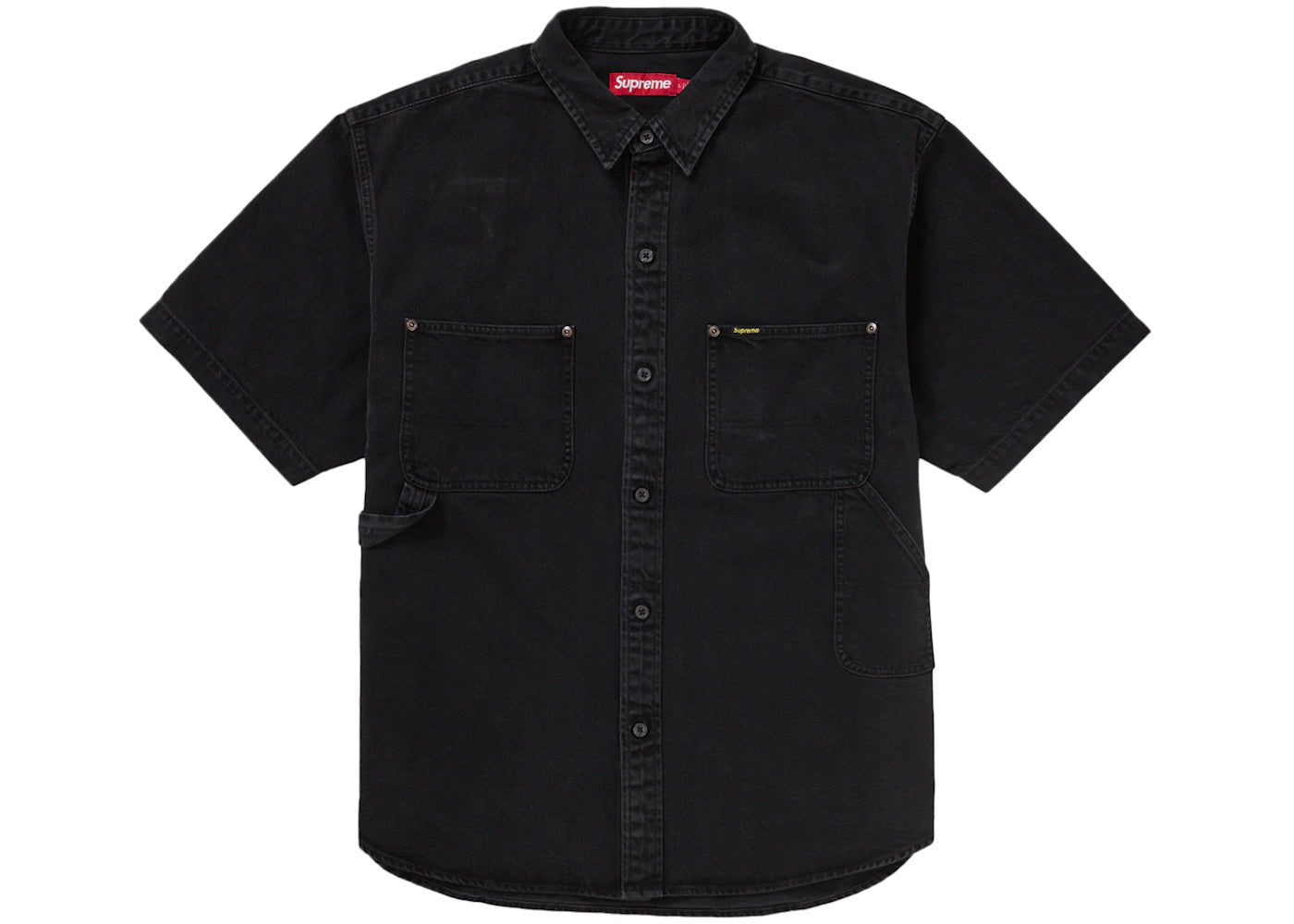 Supreme Loose Fit S/S Denim Painter Shirt Black