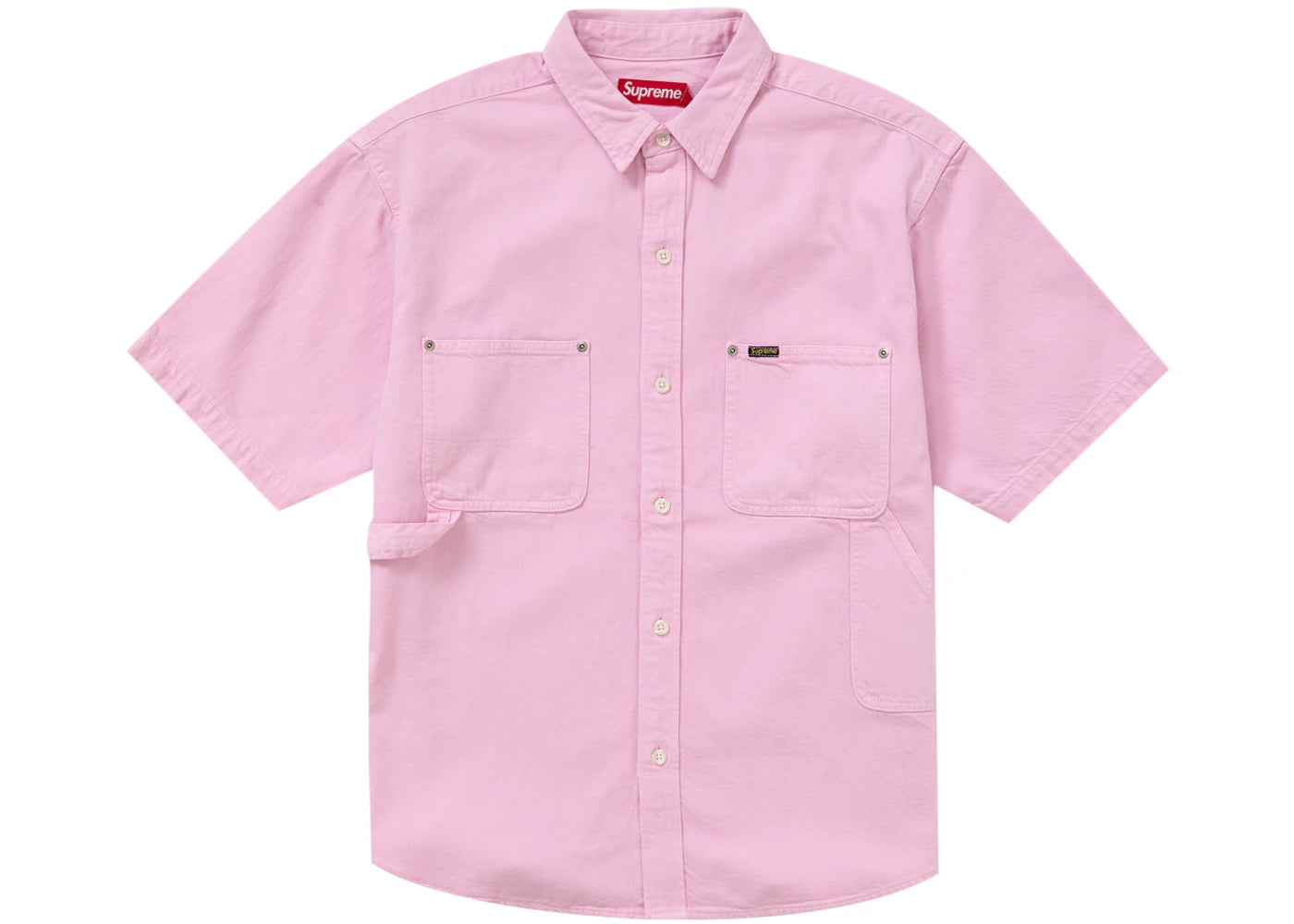 Supreme Loose Fit S/S Denim Painter Shirt Pink