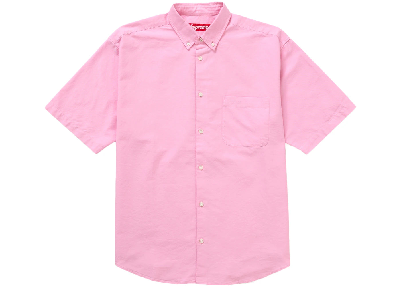 Supreme Loose Fit S/S Oxford Shirt (SS24) Pink