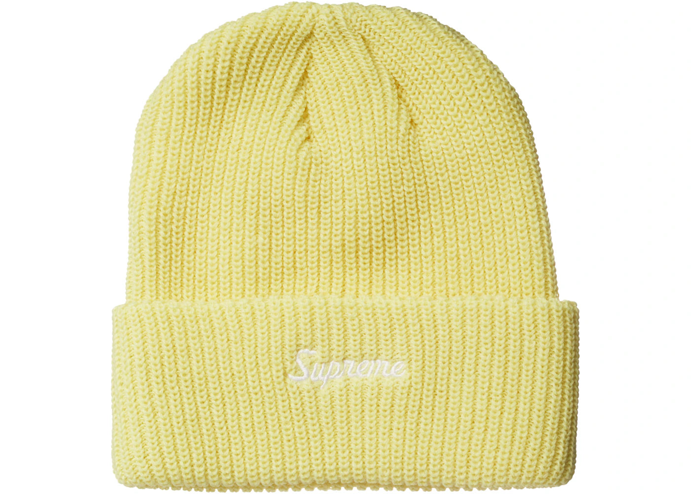 Supreme Loose Gauge Beanie (FW21) Light Yellow