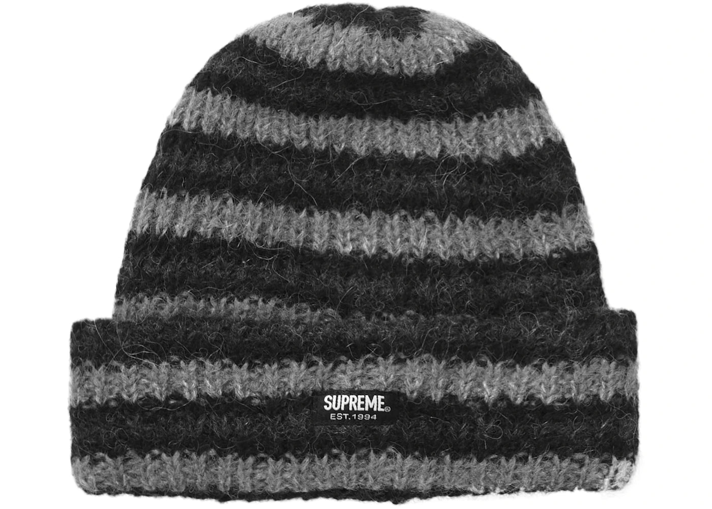 Supreme Loose Stripe Beanie Black