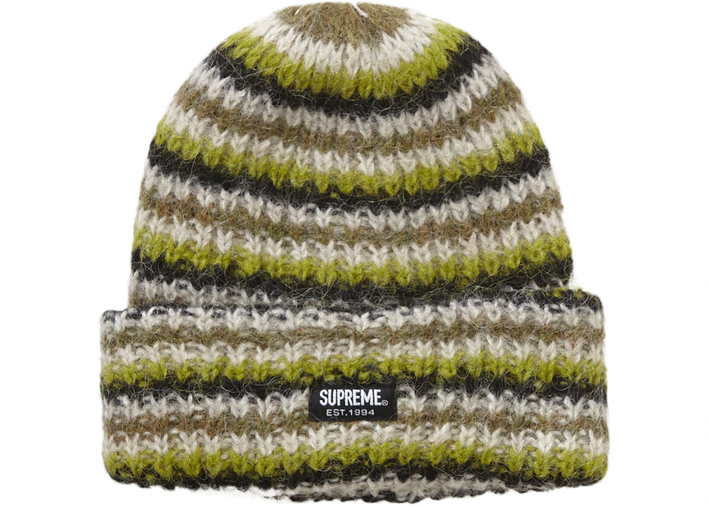 Supreme Loose Stripe Beanie Olive