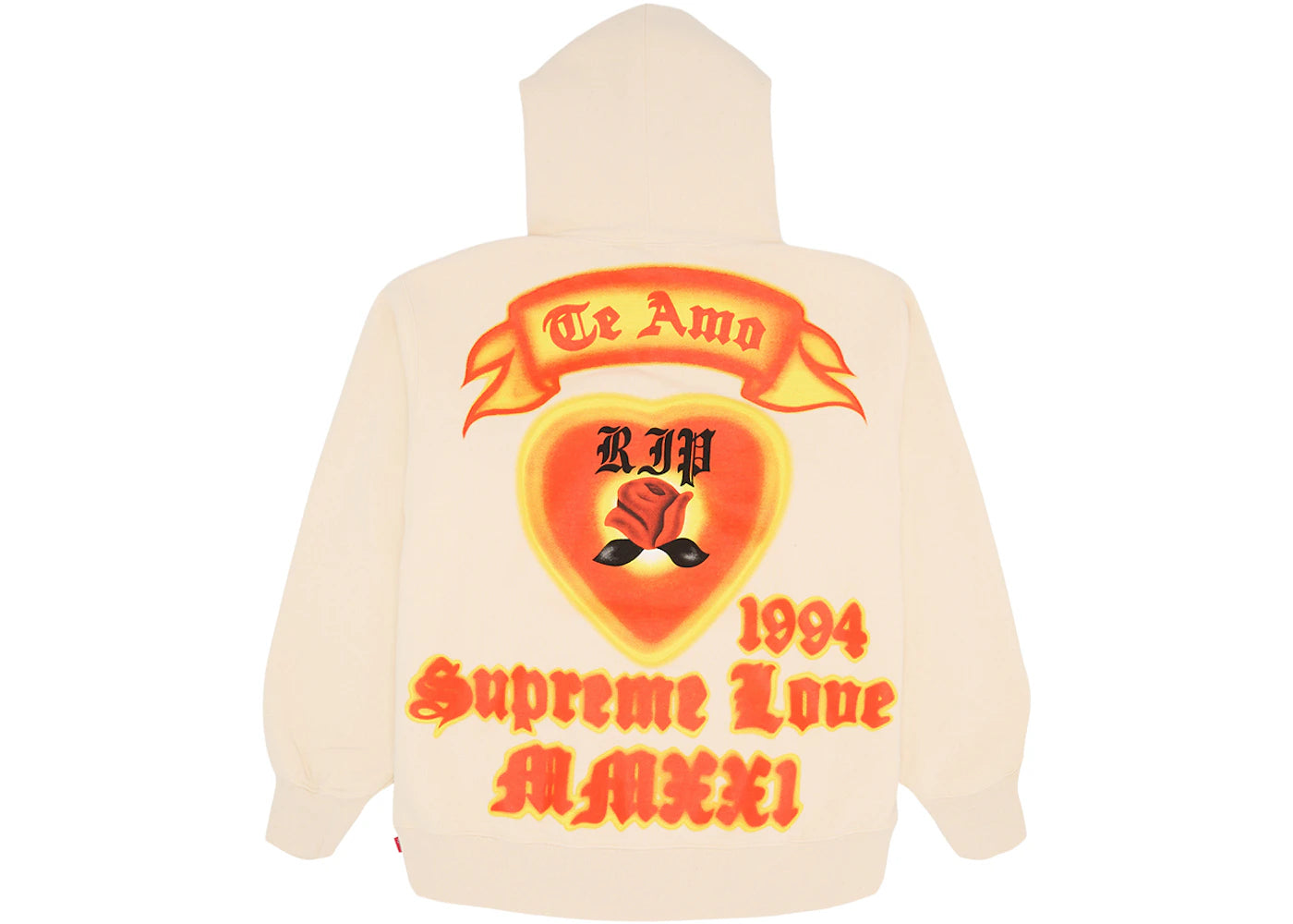 Supreme Love Hooded Sweatshirt Natural