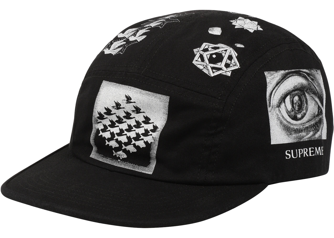 Supreme MC Escher Camp Cap Black