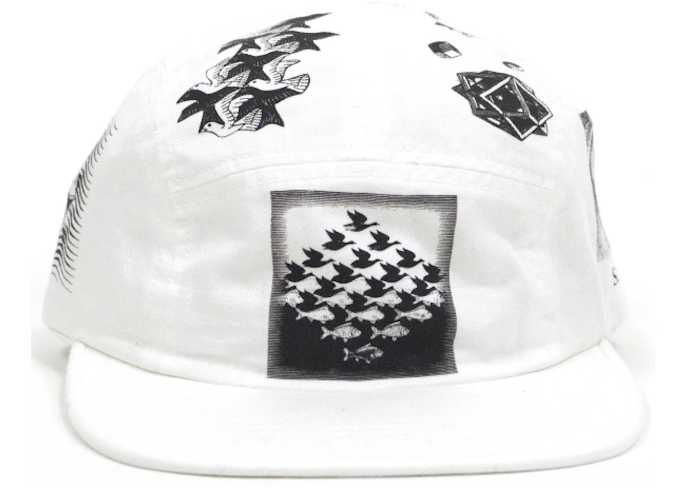 Supreme MC Escher Camp Cap White