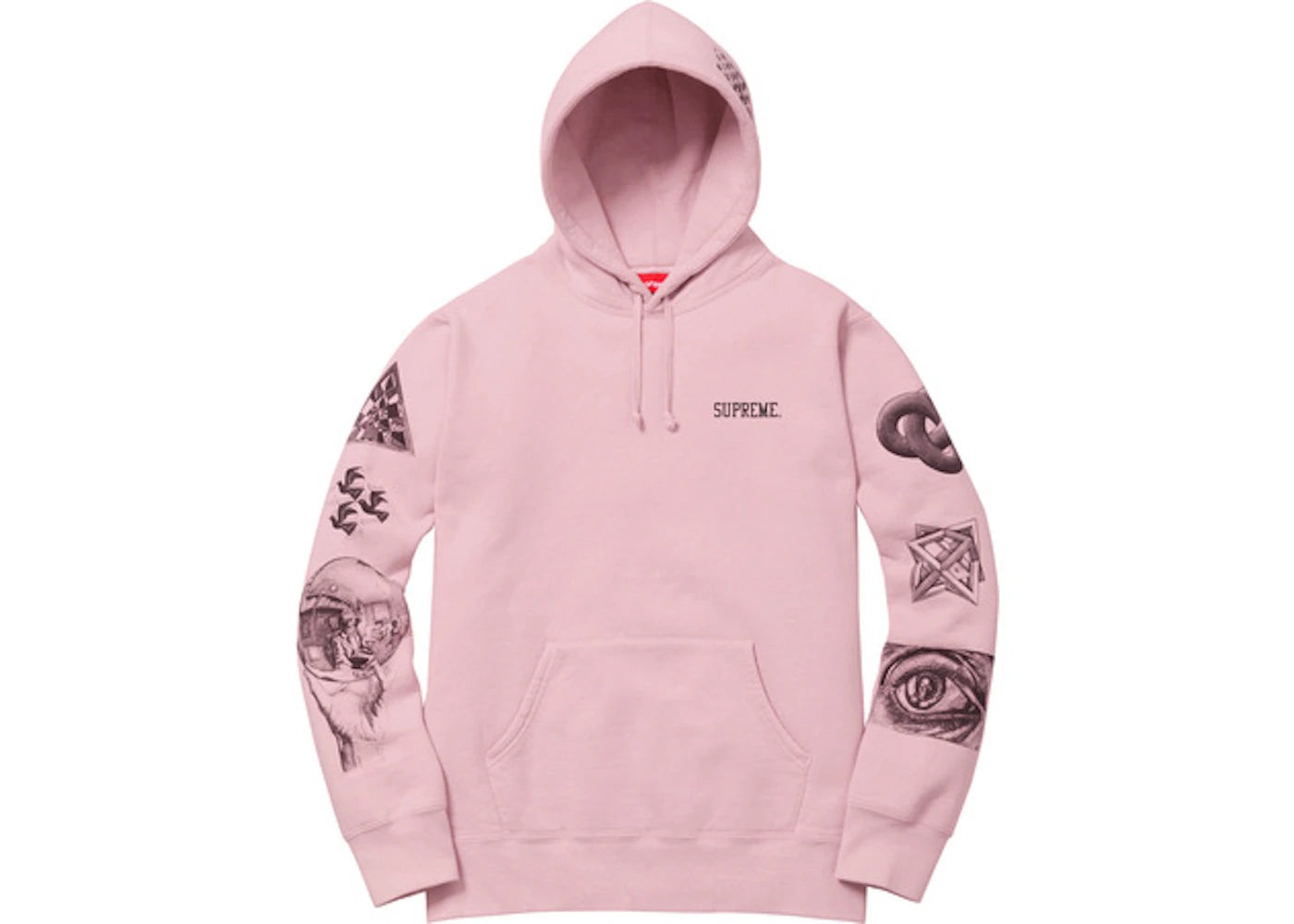Supreme MC Escher Hoodie Dusty Pink