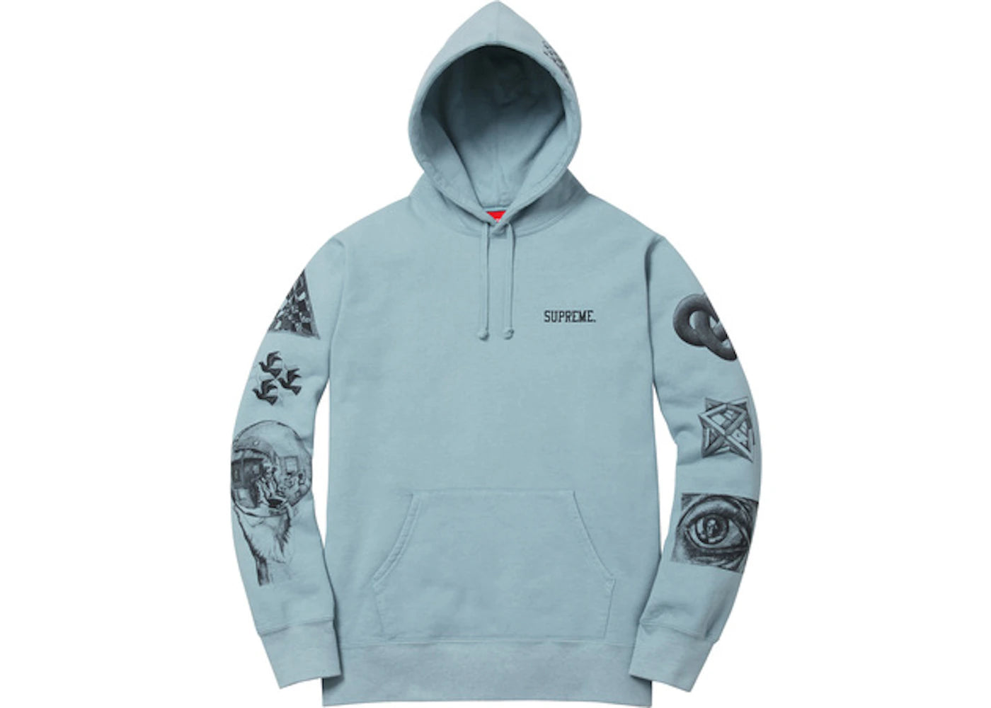 Supreme MC Escher Hoodie Dusty Slate