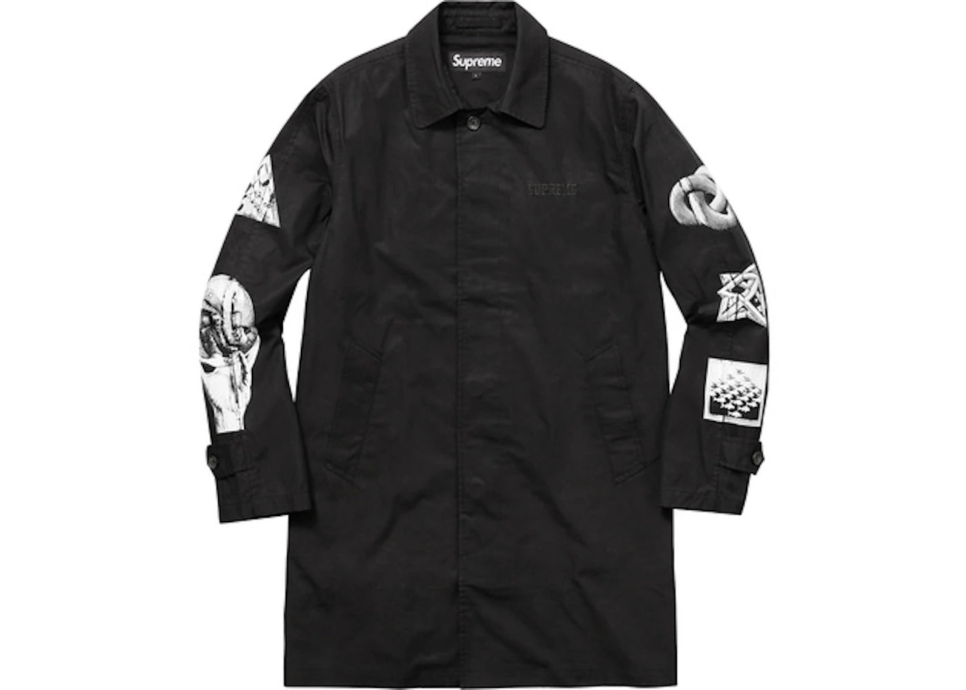 Supreme MC Escher Trench Coat Black