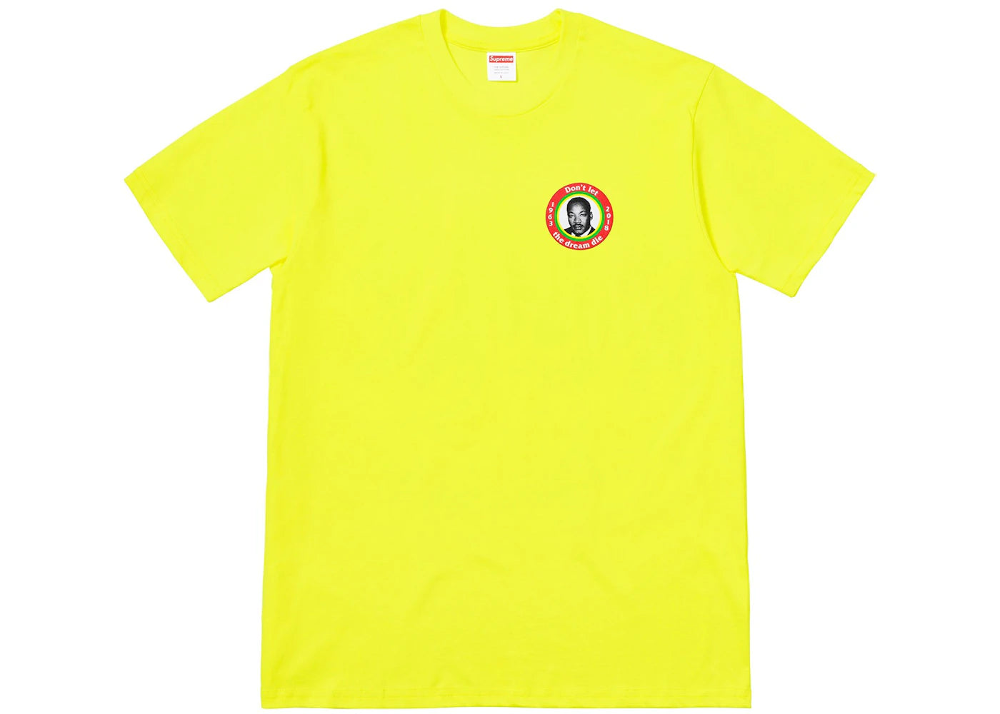 Supreme MLK Dream Tee Bright Yellow