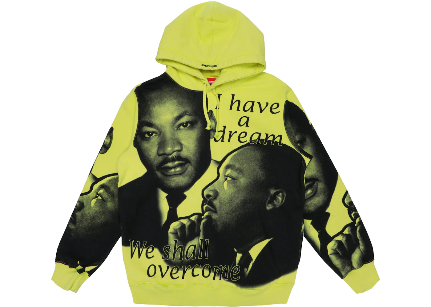 Supreme MLK Hooded Sweatshirt Lemon