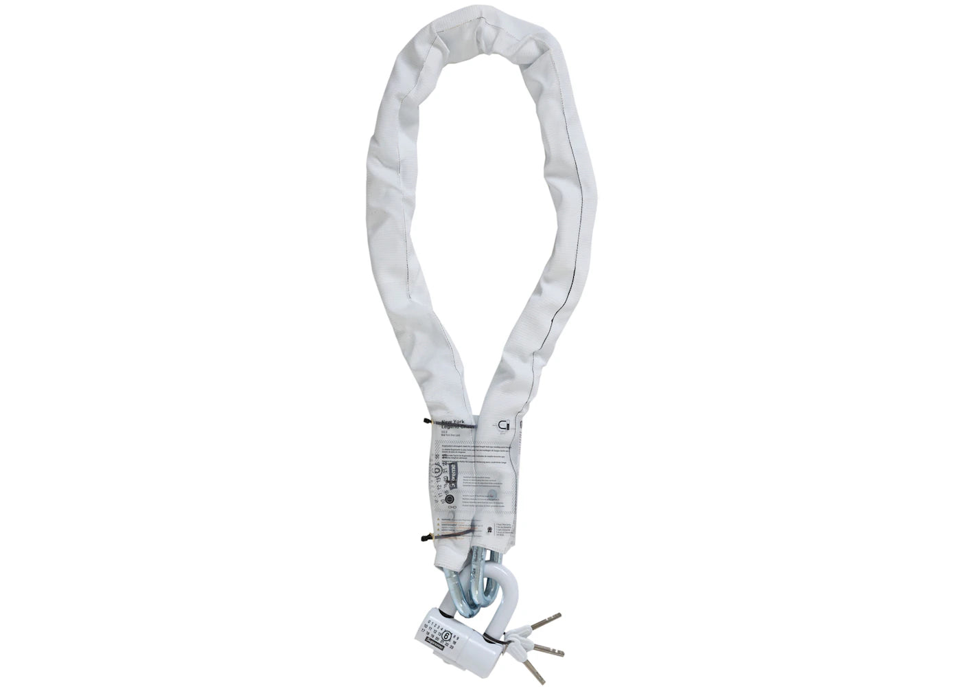 Supreme MM6 Maison Margiela Kryptonite Chain + Disc Lock White