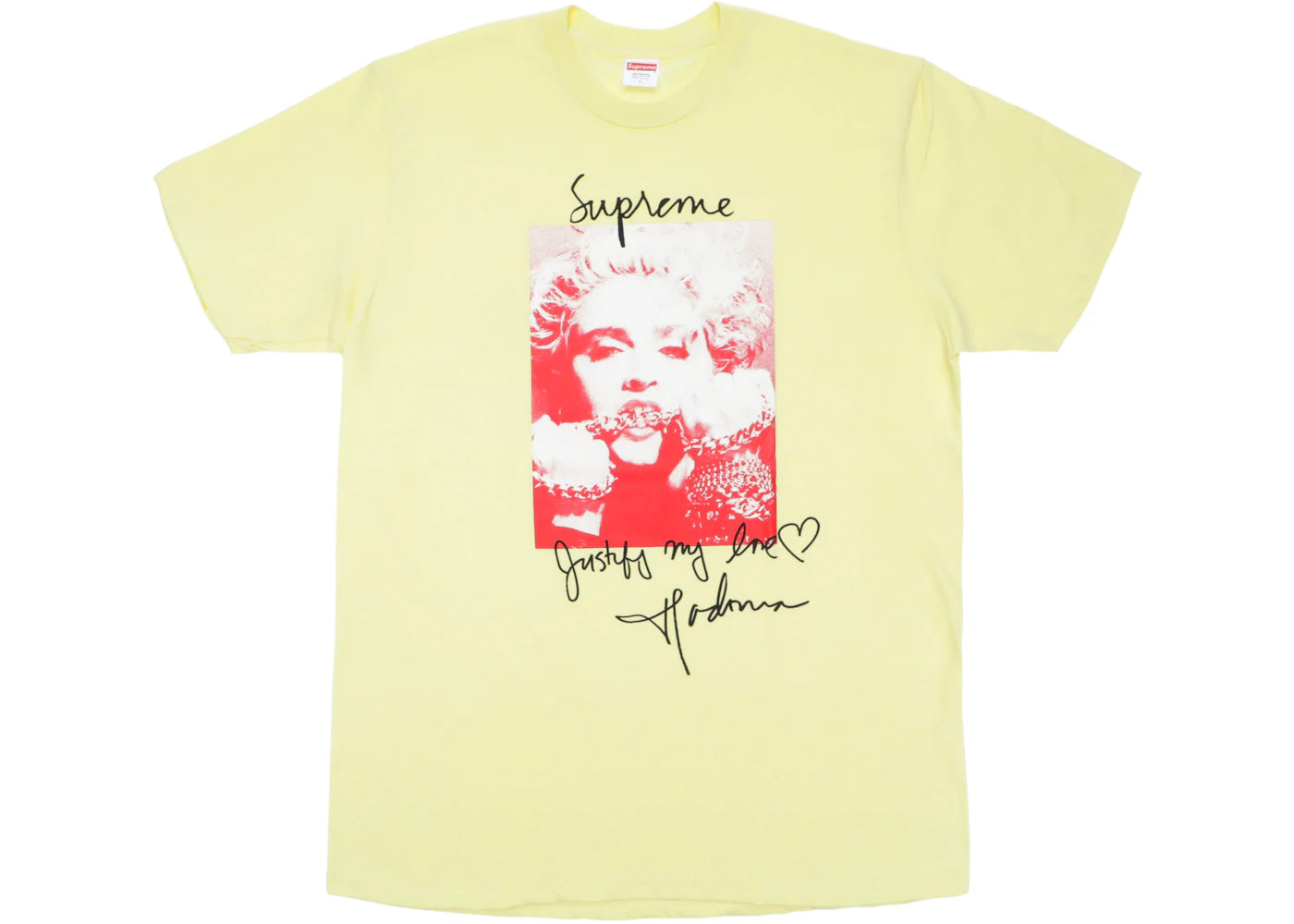 Supreme Madonna Tee Pale Yellow