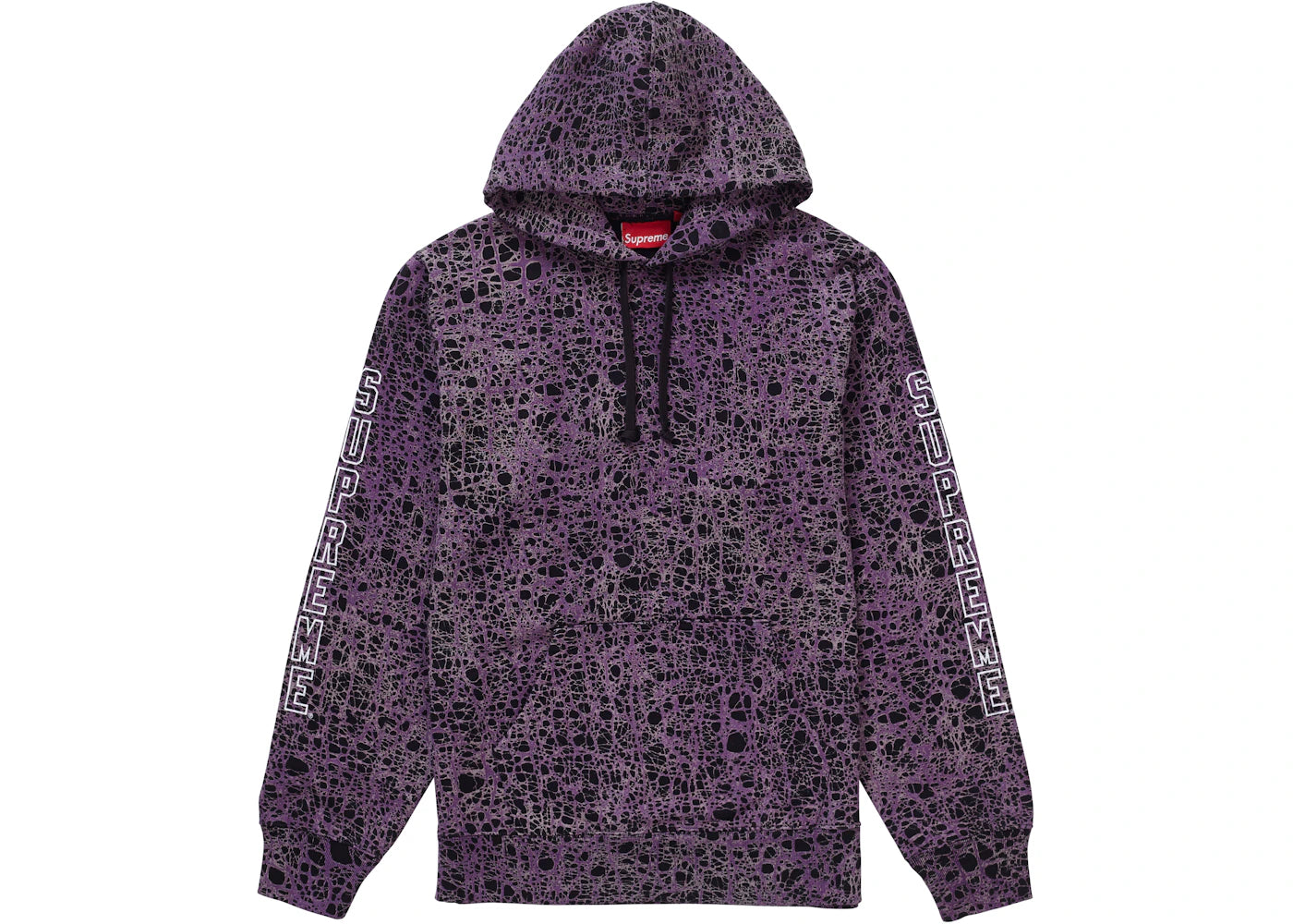 Supreme Marble Hooded Sweatshirt Purple