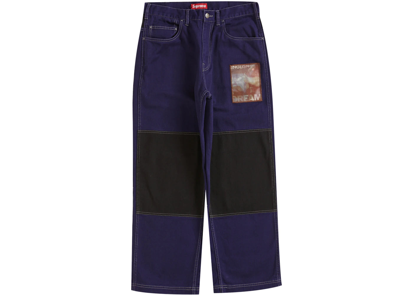 Supreme Mark Leckey Dream English Kid Twill Panel Pants Navy