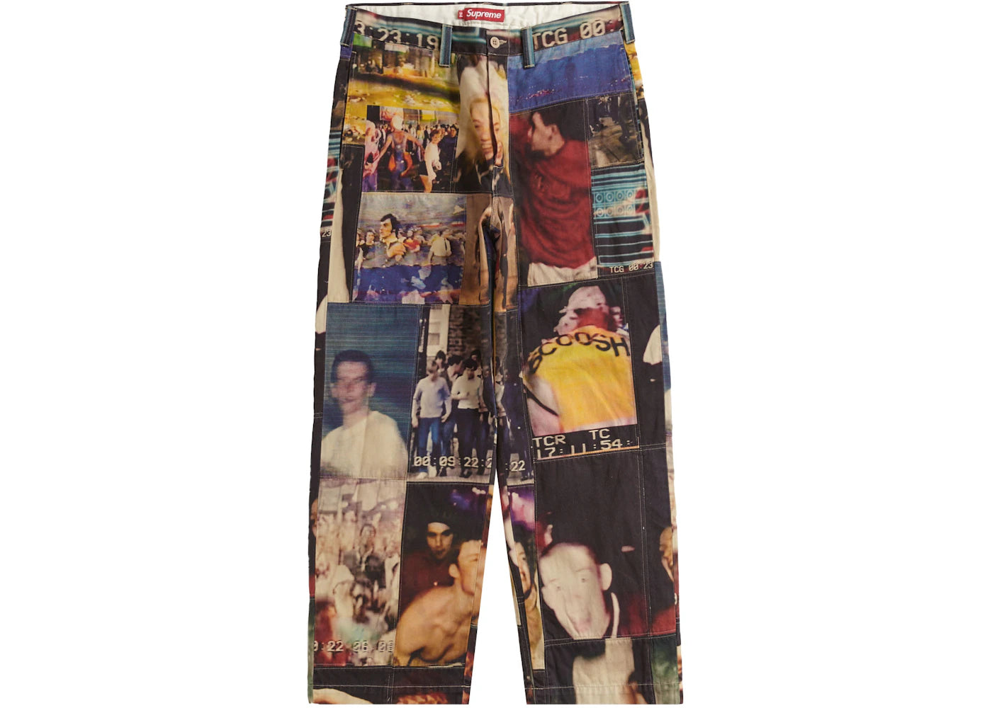 Supreme Mark Leckey Hardcore Patchwork Loose Fit Chino Pant Multicolor