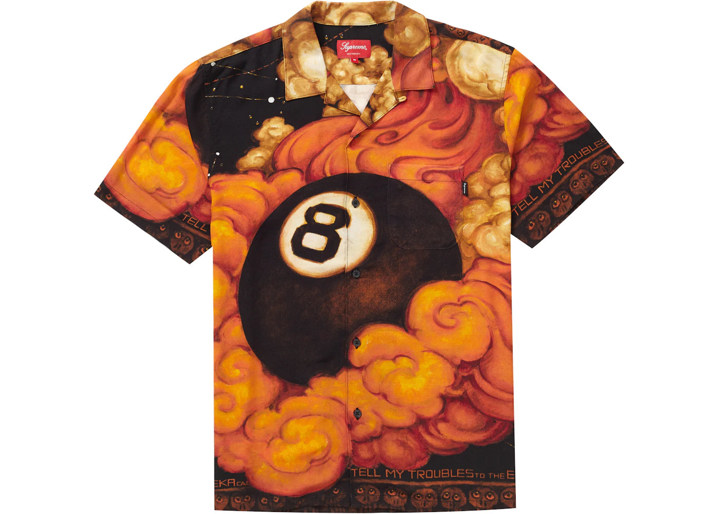Supreme Martin Wong 8-Ball Rayon S/S Shirt Multicolor