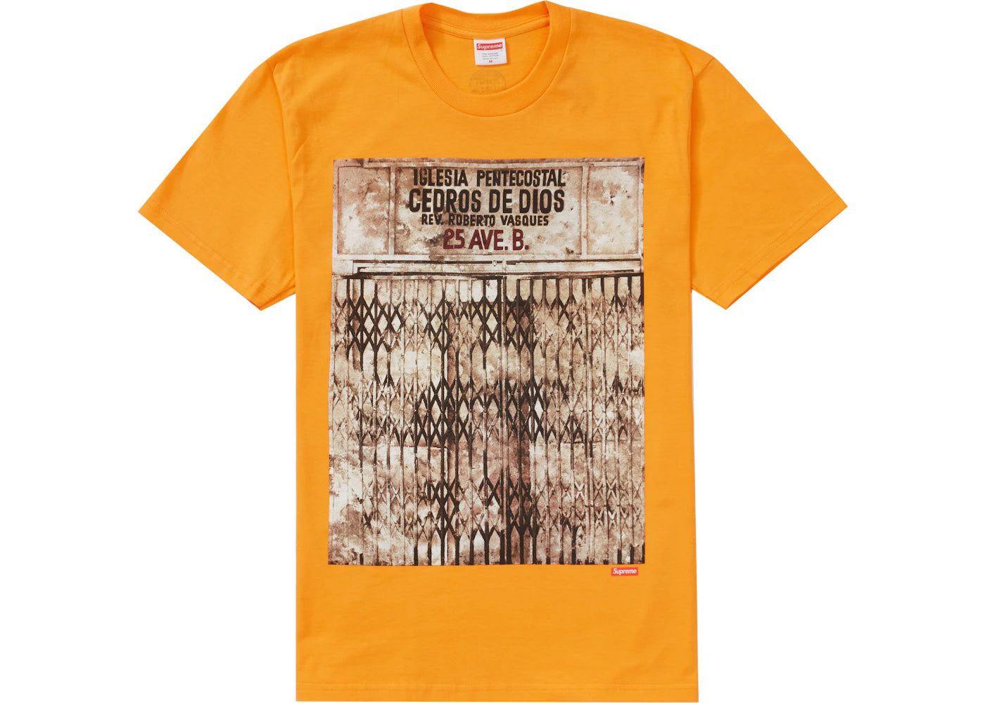 Supreme Martin Wong Iglesia Pentecostal Tee Bright Orange