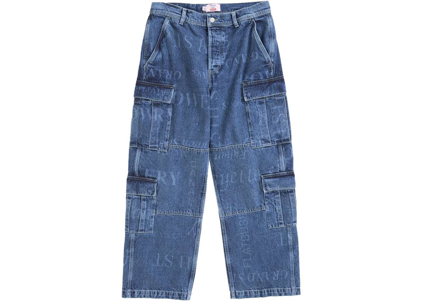 Supreme Martine Rose Denim Cargo Pant Washed Blue