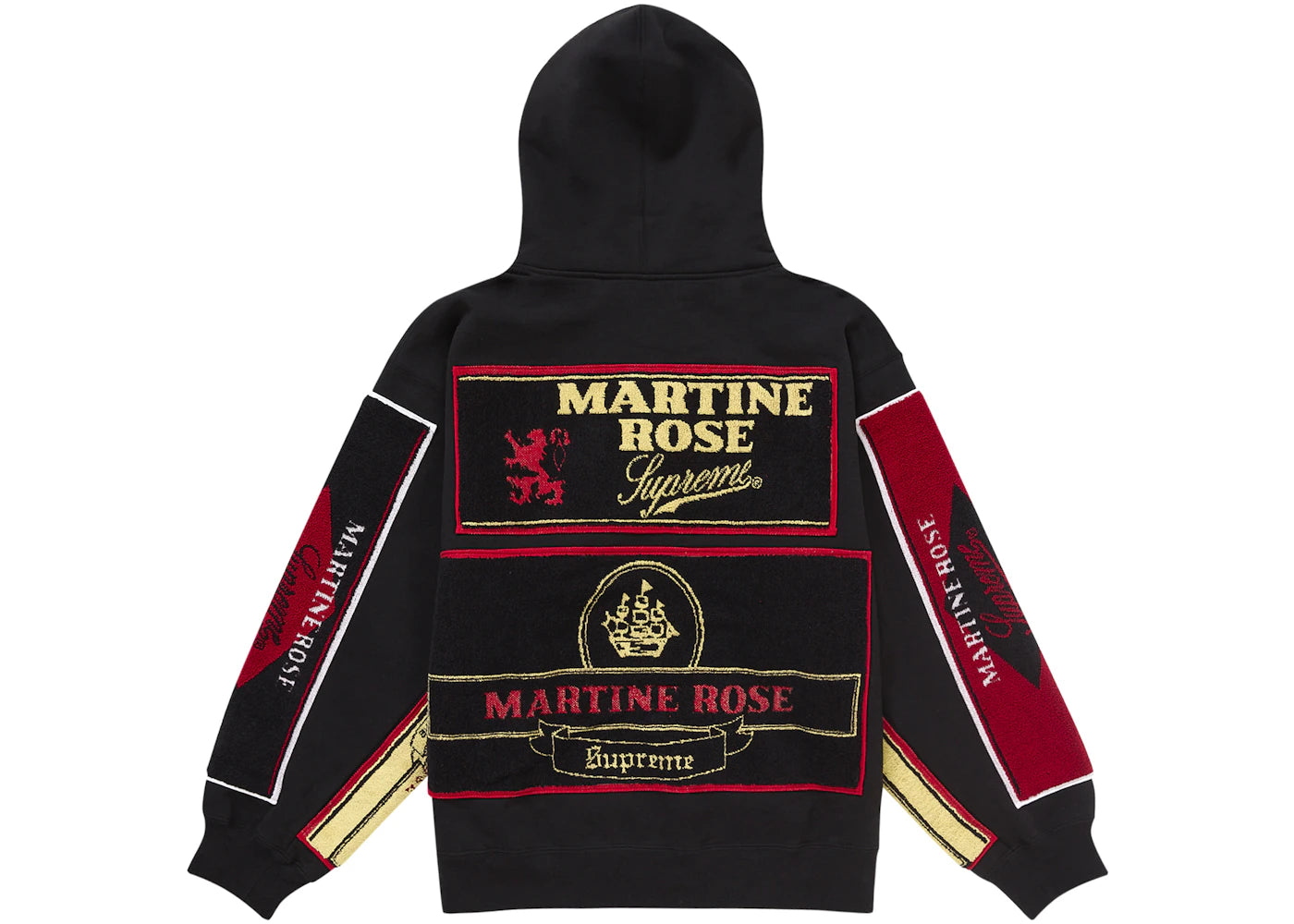 Supreme Martine Rose Towel Zip Up Hooded Sweatshirt Black