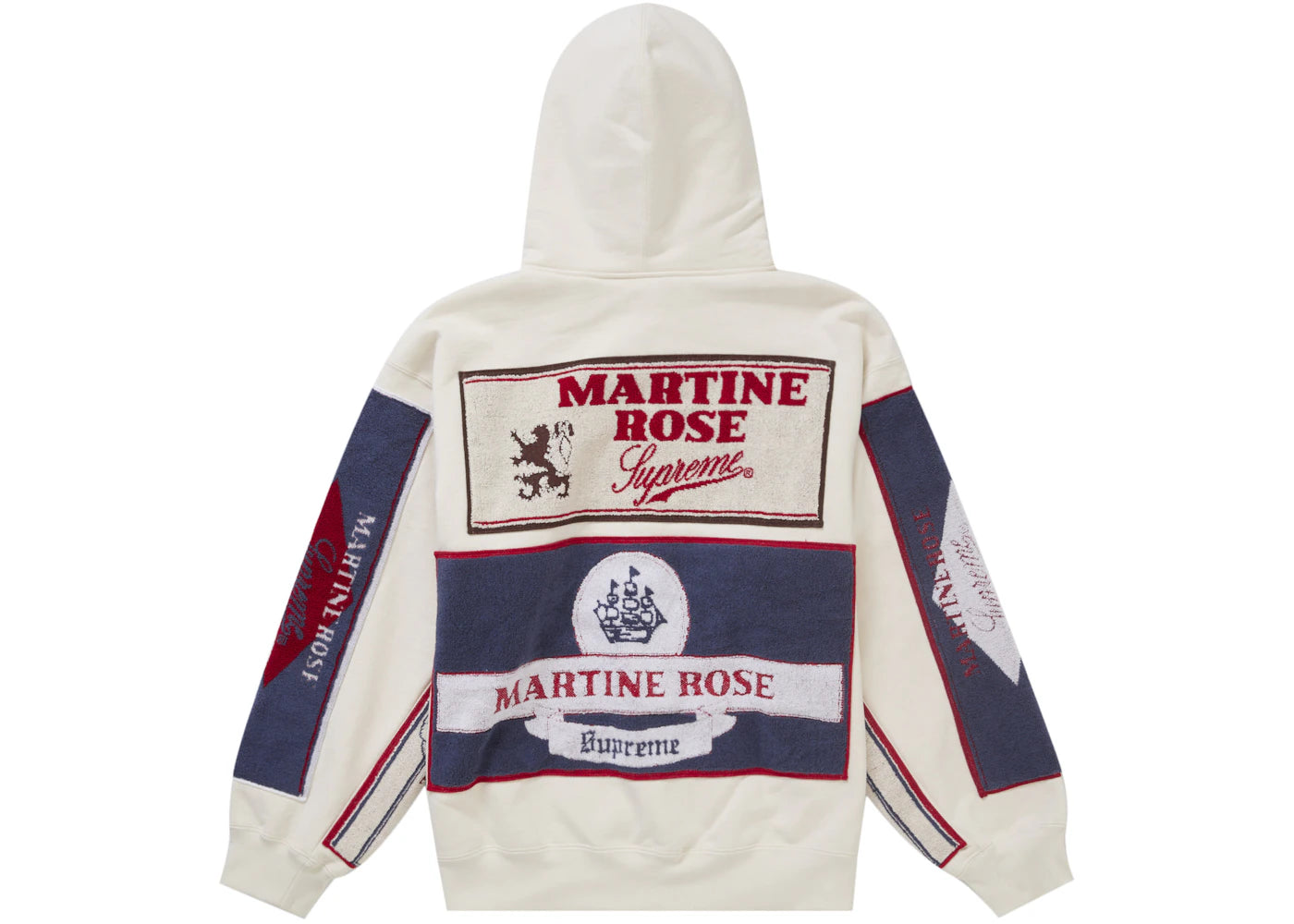 Supreme Martine Rose Towel Zip Up Hooded Sweatshirt White