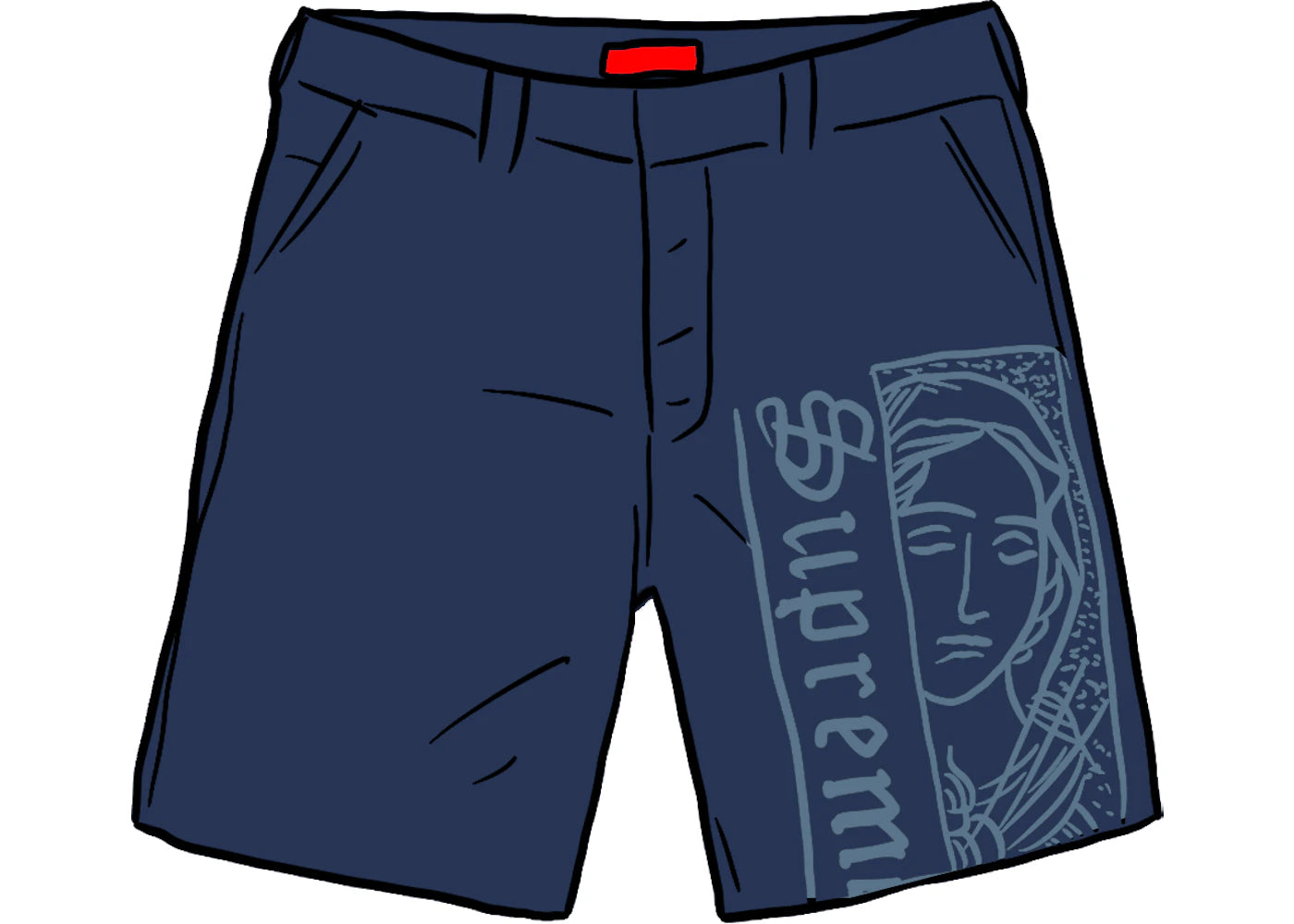 Supreme Mary Work Short Light Navy