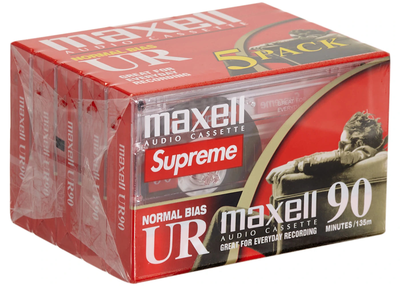 Supreme Maxell Cassette Tapes (5 Pack) Clear