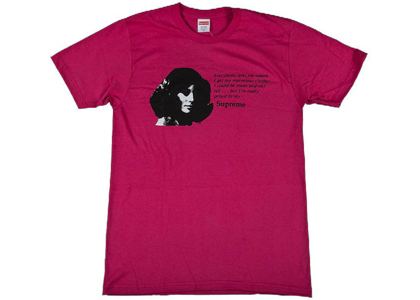 Supreme Mean Tee Dark Pink