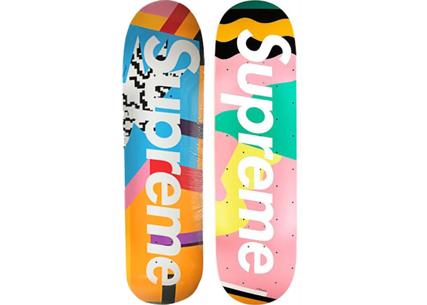 Supreme Medini Skateboard Deck Blue/Pink Set