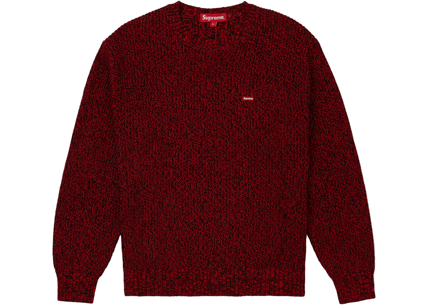 Supreme Mélange Rib Knit Sweater Red