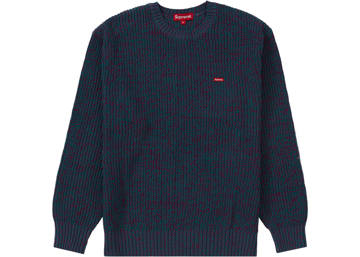Supreme Mélange Rib Knit Sweater Teal
