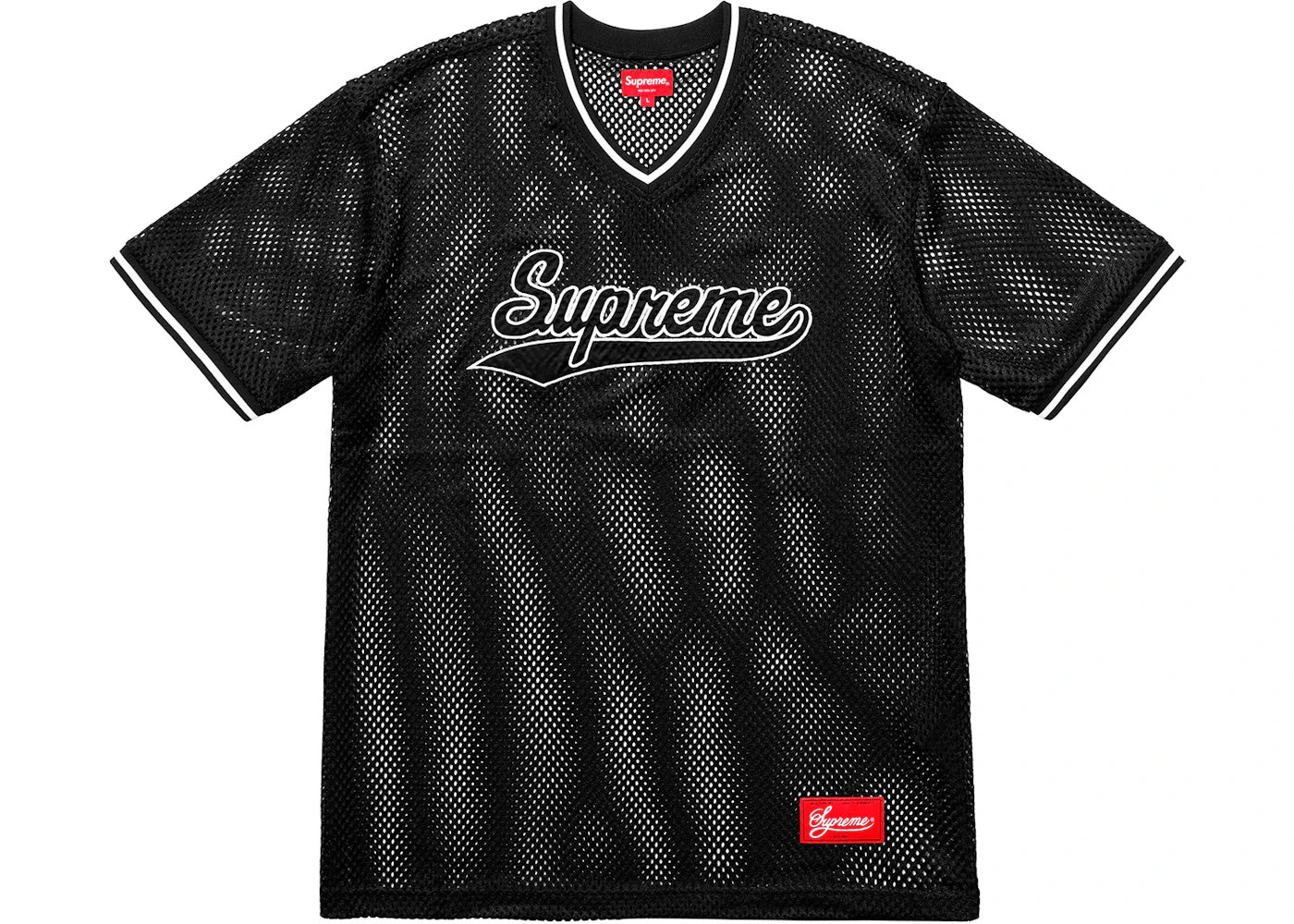 Supreme Mesh Baseball Top Black