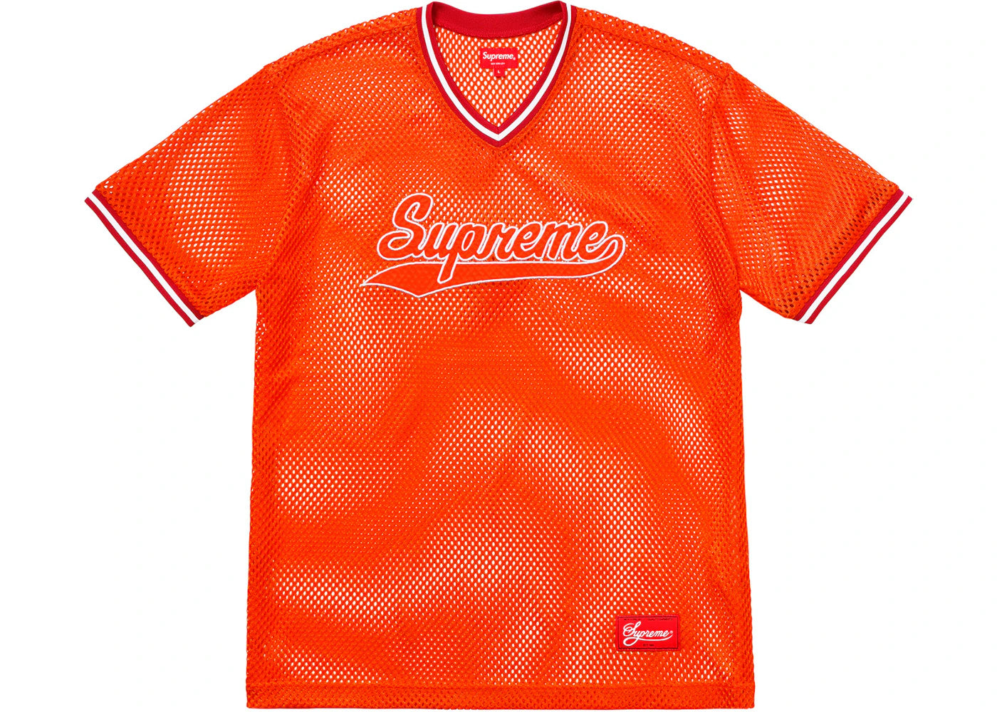 Supreme Mesh Baseball Top Orange
