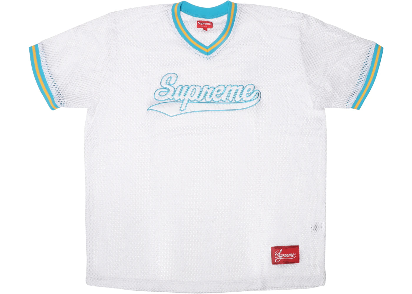 Supreme Mesh Baseball Top White