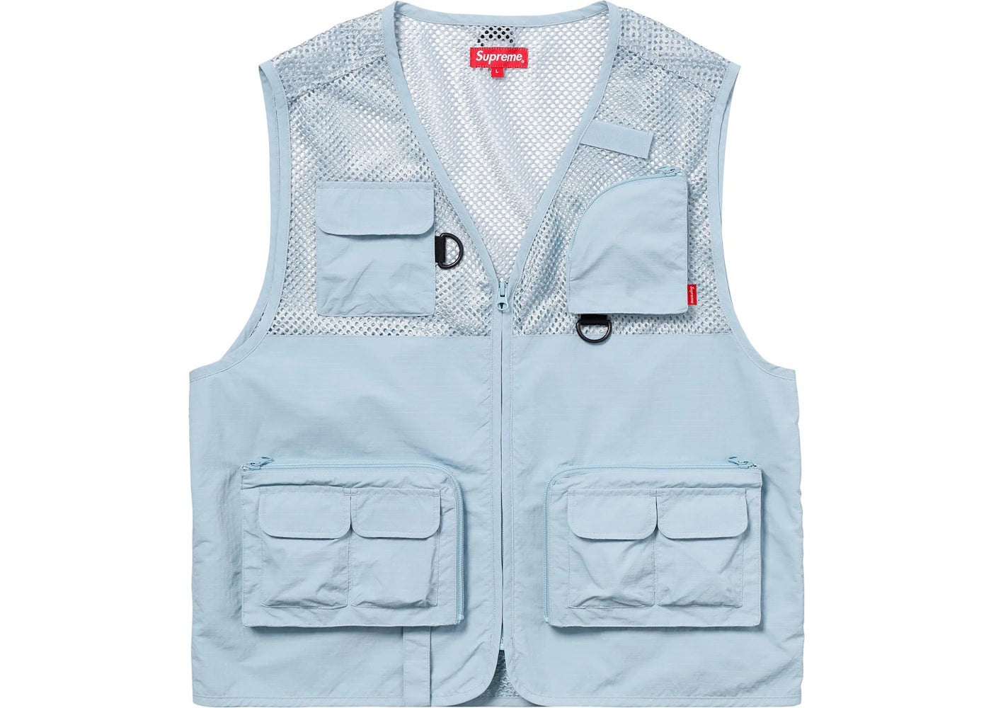 Supreme Mesh Cargo Vest Light Blue