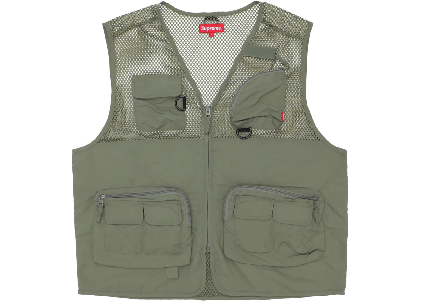 Supreme Mesh Cargo Vest Light Olive