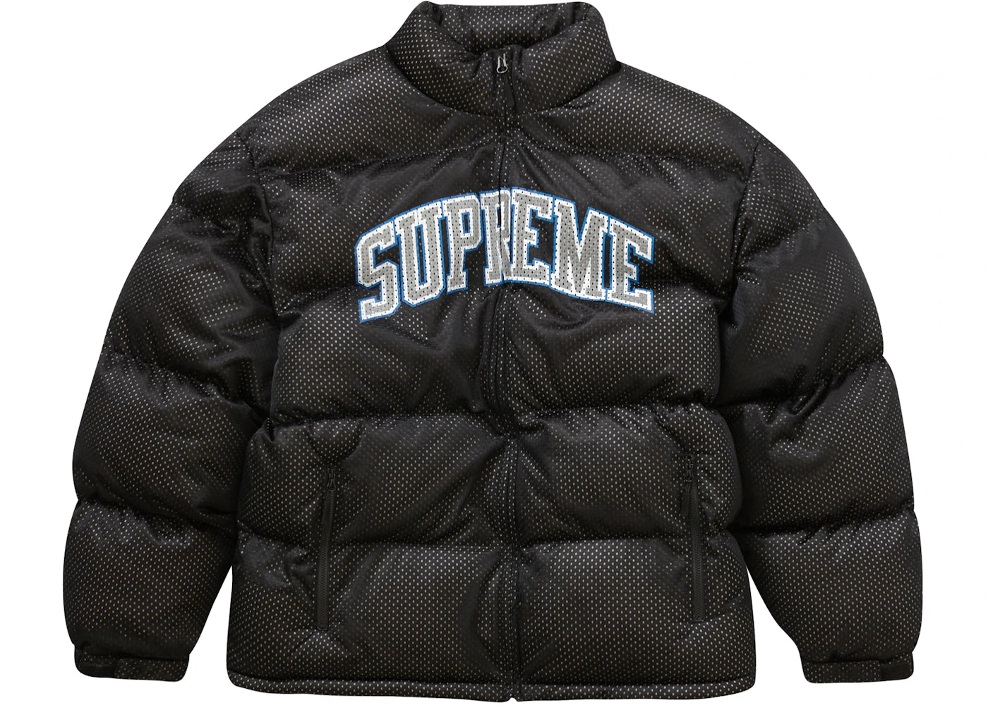 Supreme Mesh Jersey Puffer Jacket Black