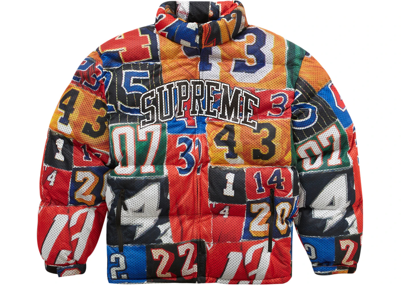 Supreme Mesh Jersey Puffer Jacket Multicolor