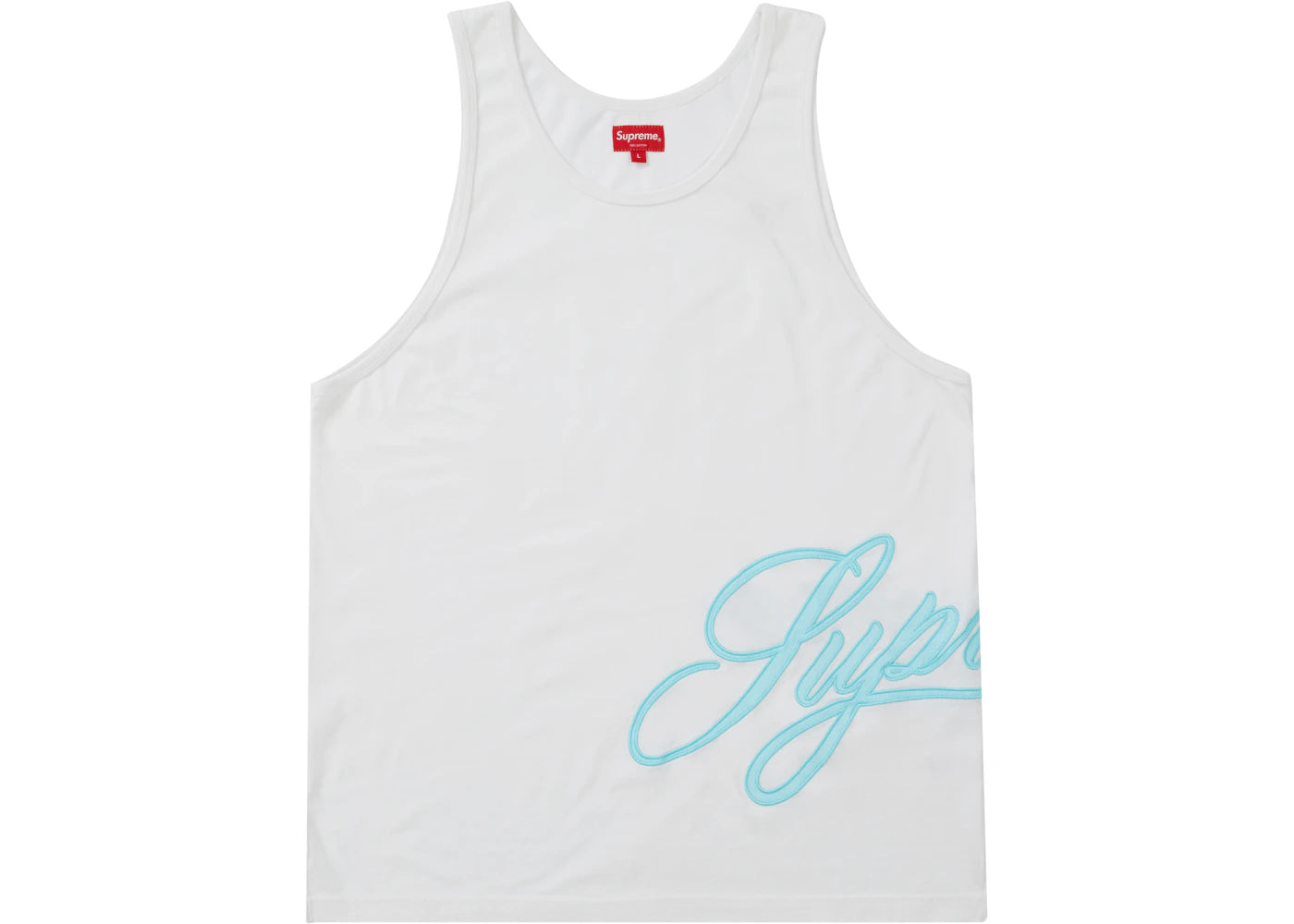 Supreme Mesh Script Tank Top White
