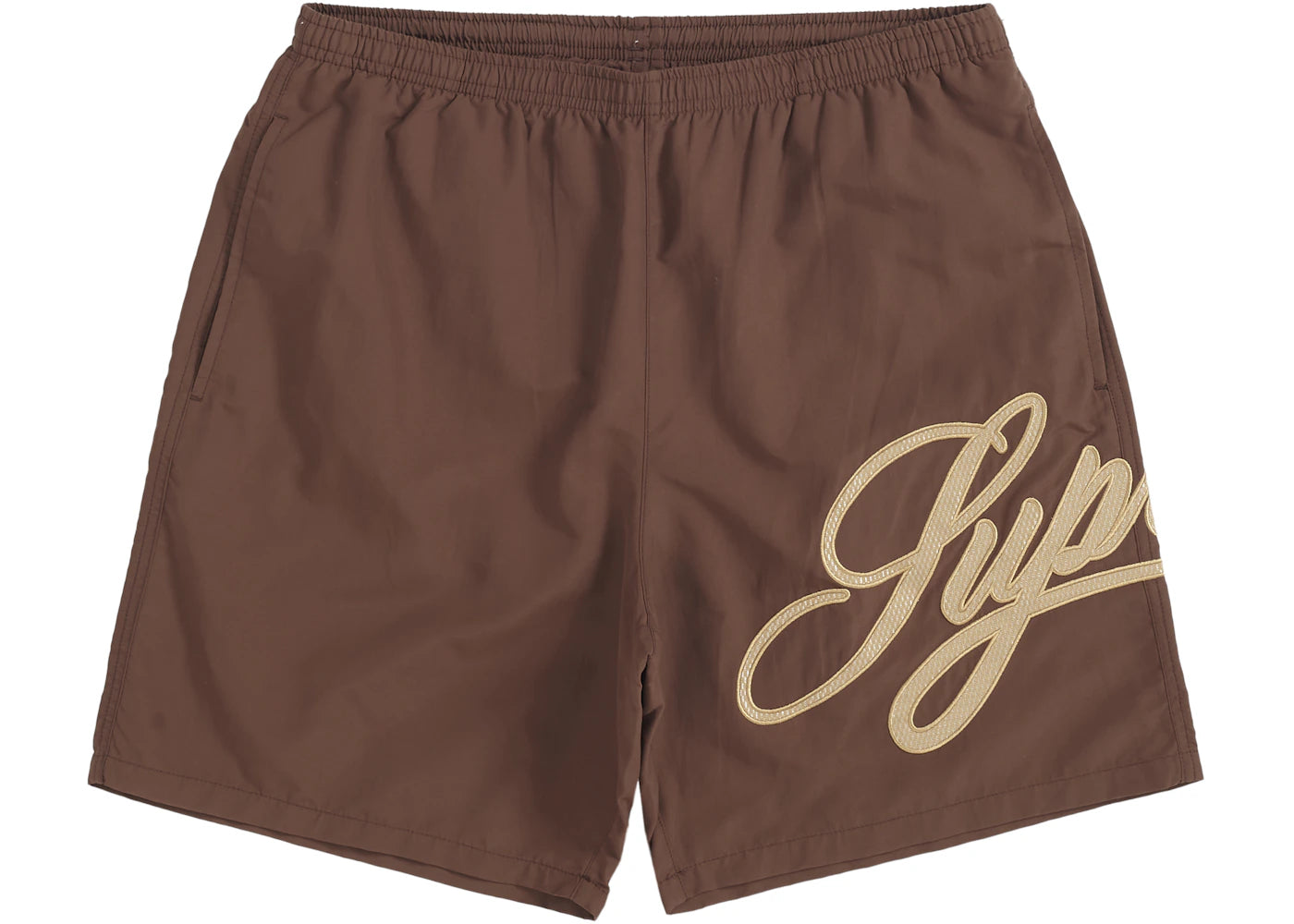 Supreme Mesh Script Water Short Brown