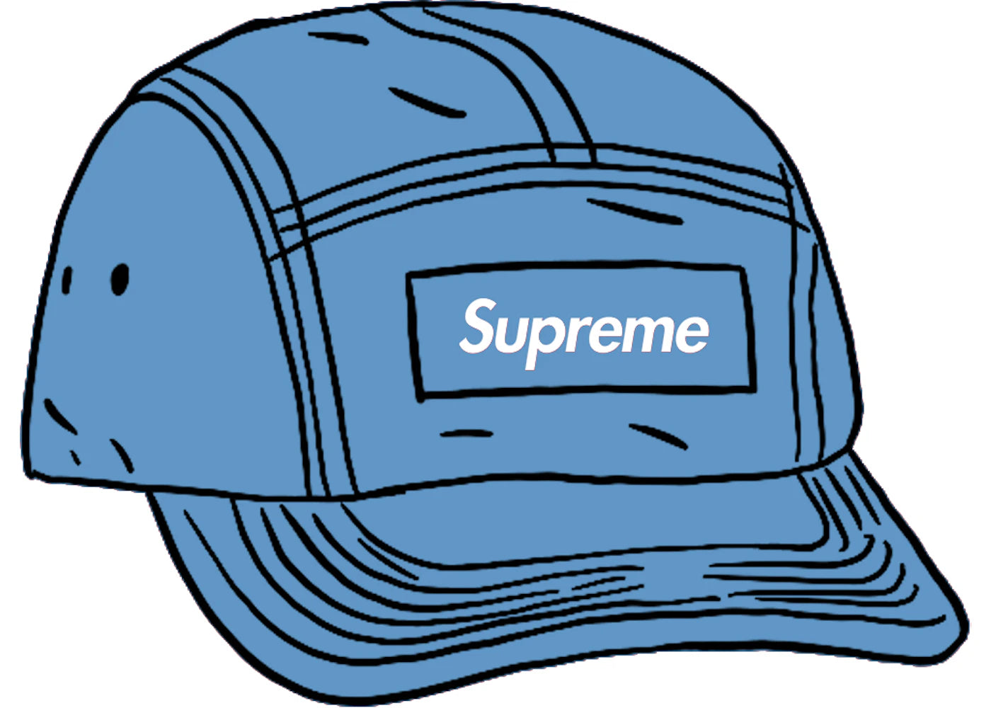 Supreme Mesh Seersucker Camp Cap Blue