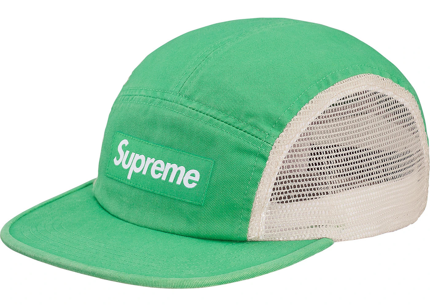 Supreme Mesh Side Panel Camp Cap Light Kelly