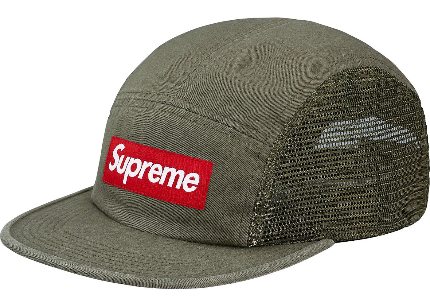 Supreme Mesh Side Panel Camp Cap Olive