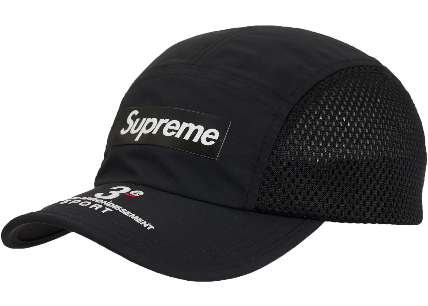 Supreme Mesh Side Panel Camp Cap (SS24) Black