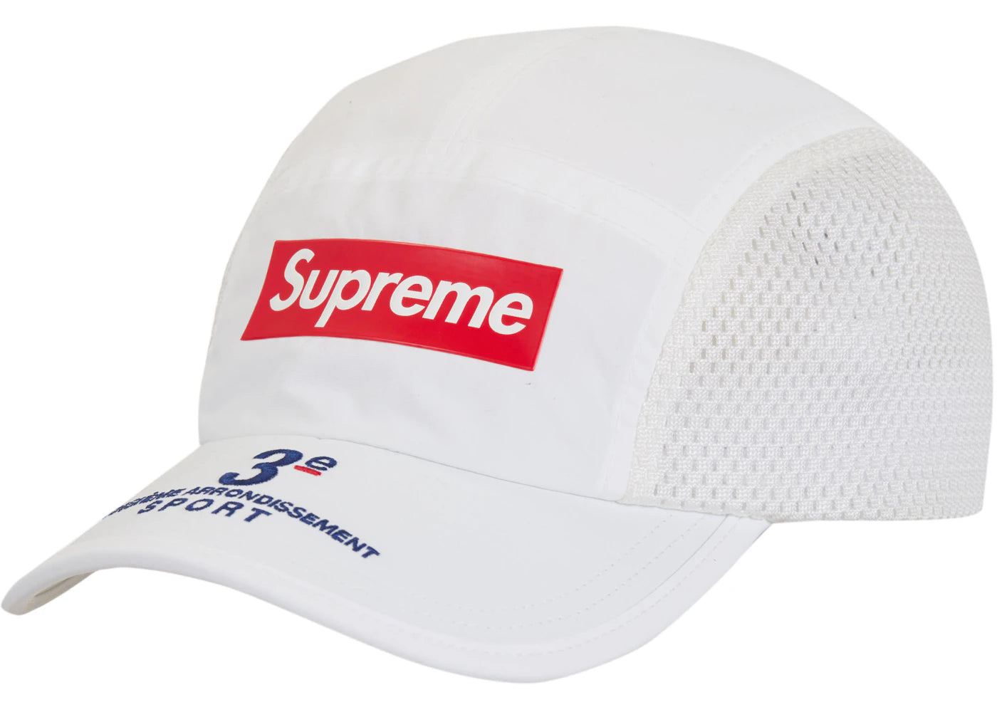 Supreme Mesh Side Panel Camp Cap (SS24) White