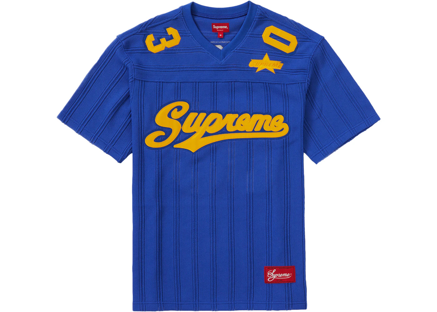Supreme Mesh Stripe Football Jersey Royal